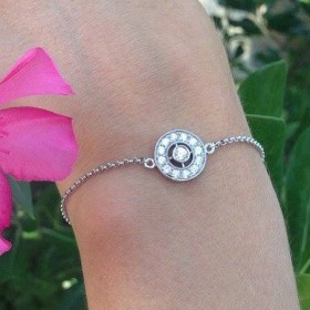 Armband VIENA Weiß in silber