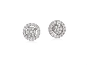 Earrings BIARRITZ White in silver