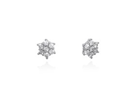 Earrings ROSE White in silver