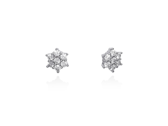 Earrings ROSE White in silver