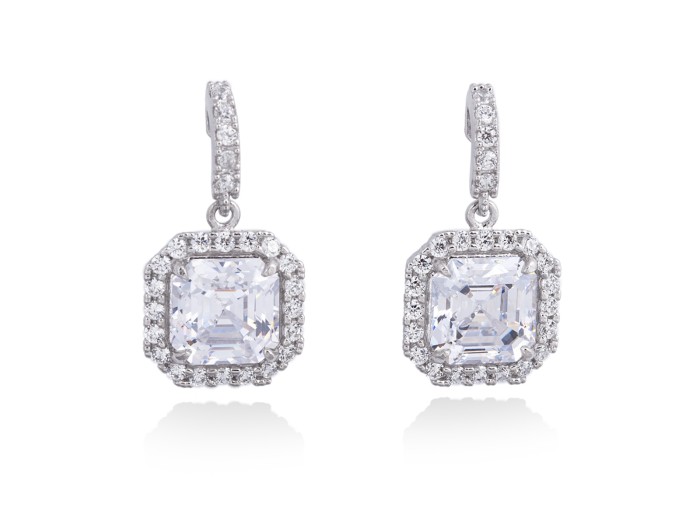 Earrings WEBSTER White in silver