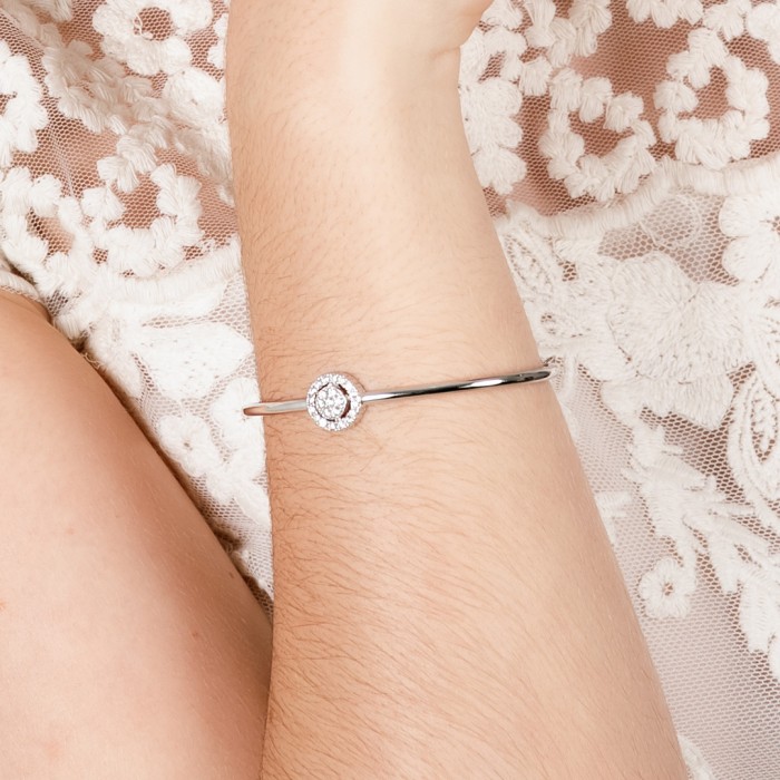 Pulsera novia boda en plata