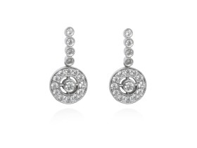 Earrings BERTA White in silver