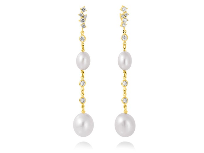 Ohrringe CARLOTA perle in silber