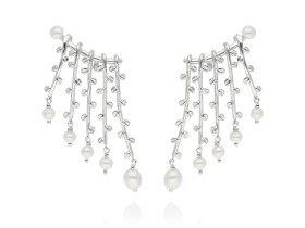 Earrings Rocío XL  in golden silver