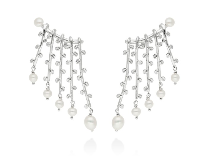 Earrings Rocío XL  in golden silver