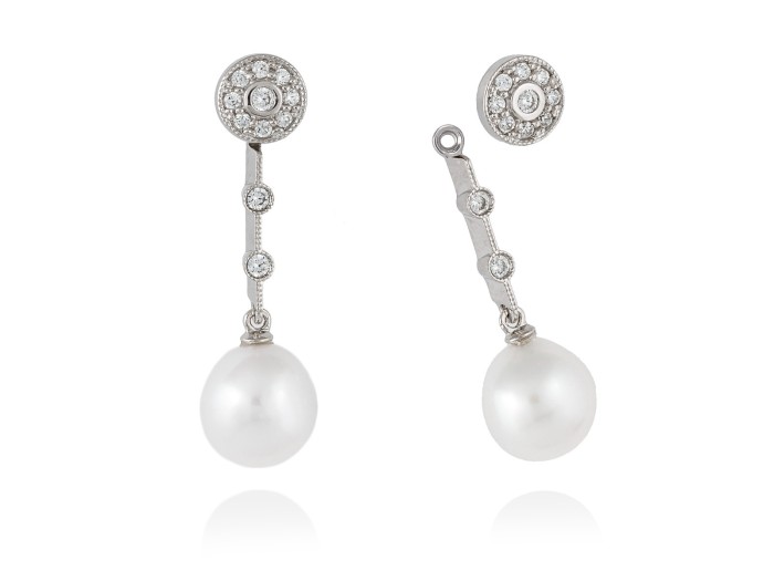 Earrings DANIELA Pearl in silver