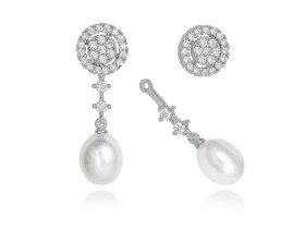 Ohrringe NOA Perle in silber