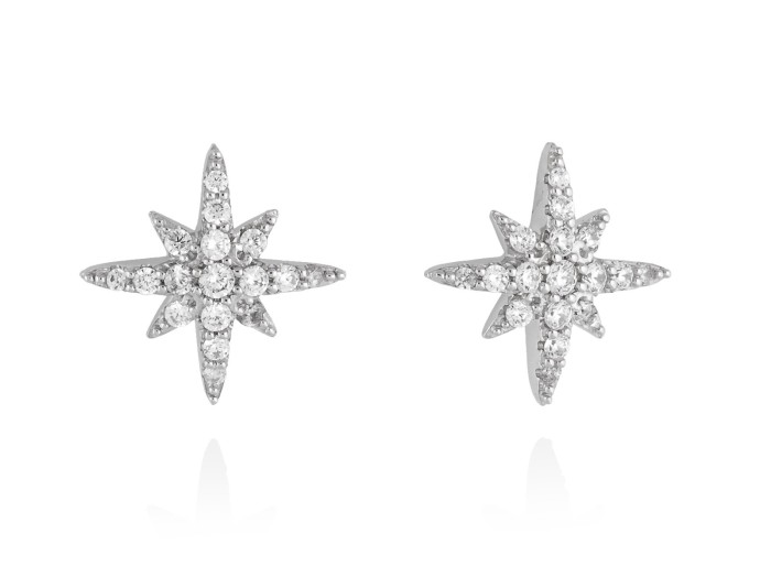 Pendientes de plata estrella vintage