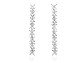 Pendientes de plata riviere cruz