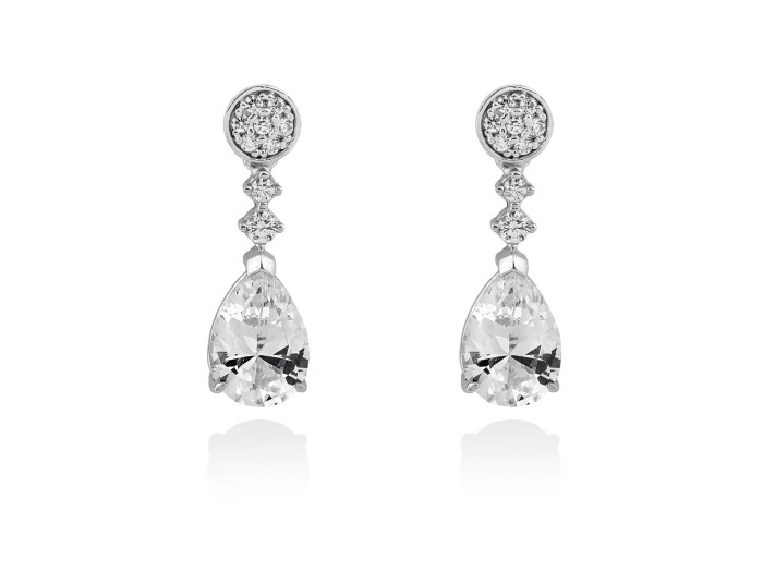 Earrings LARA Pink in silver