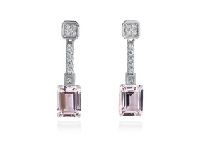 Earrings BERTA Pink in silver
