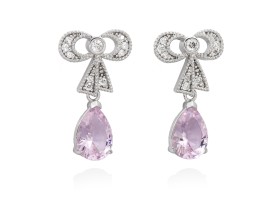 Ohrringe LEA Rosa in silber
