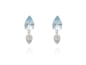 Earrings IRIA pink in silver