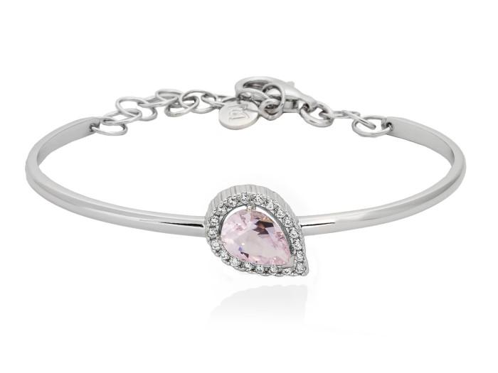 Bracelet EVA Pink in silver