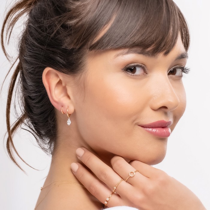 Piercing de Oro 18Kt aro mediano