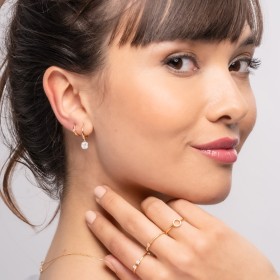 Piercing ARO MEDIUM in 18kt Gelbgold und Diamanten