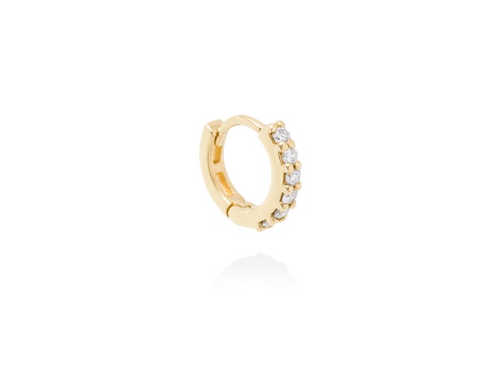 Piercing HOOP MINI in 18Kt yellow Gold and diamonds