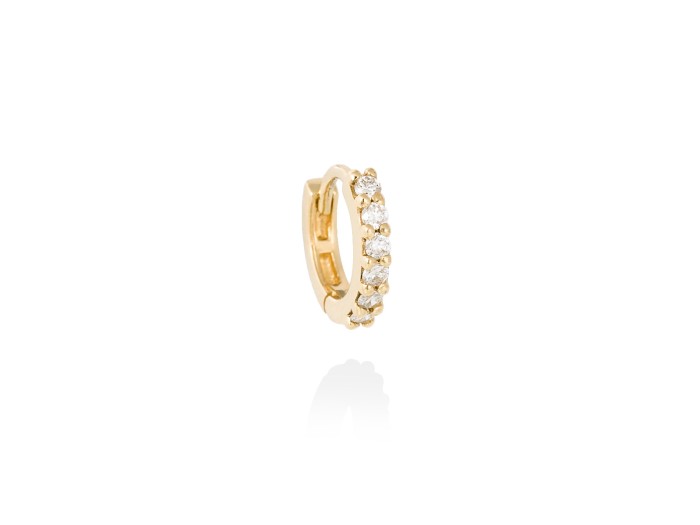 Piercing HOOP MINI in 18Kt yellow Gold and diamonds