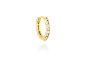 Piercing de Oro 18Kt aro mediano con diamantes