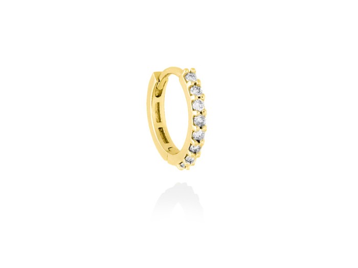 Piercing HOOP MEDIUM  in 18kt Gelbgold und Diamanten