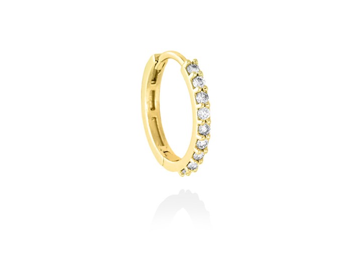Piercing HOOP LARGE in 18kt yellow Gold and diamond