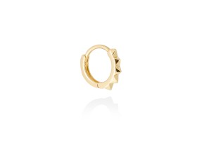 Piercing de Oro 18Kt aro pequeño con tachuelas