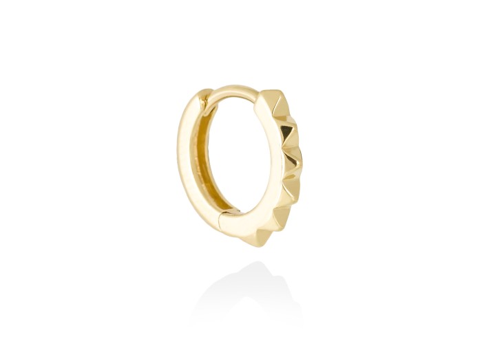 Piercing de Oro 18Kt aro mediano con tachuelas