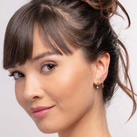Piercing PUNK HOOP  in 18Kt yellow Gold