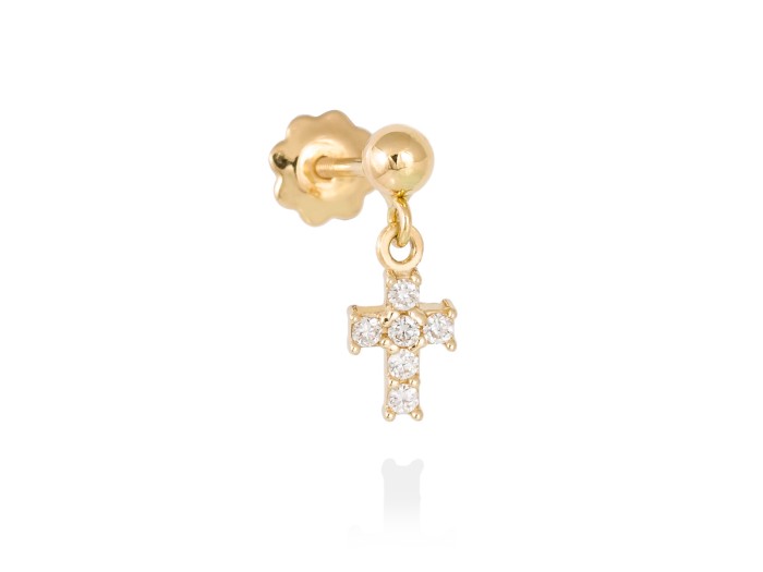 Piercing CRUZ in 18Kt yellow Gold and diamonds