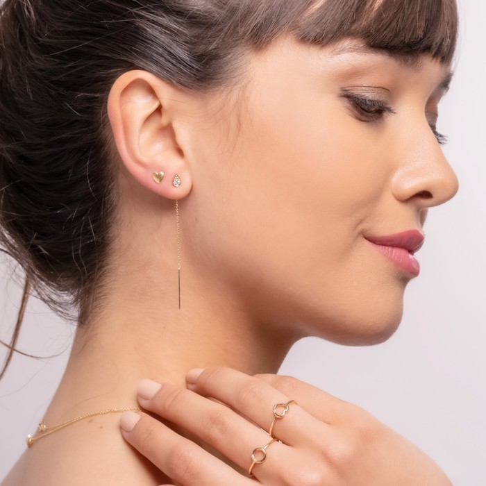 Piercing CORAZÓN in 18Kt yellow Gold