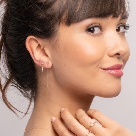 Piercing de Oro 18Kt con pincho de diamantes