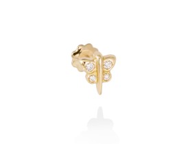 Piercing de Oro 18Kt con mariposa de diamantes