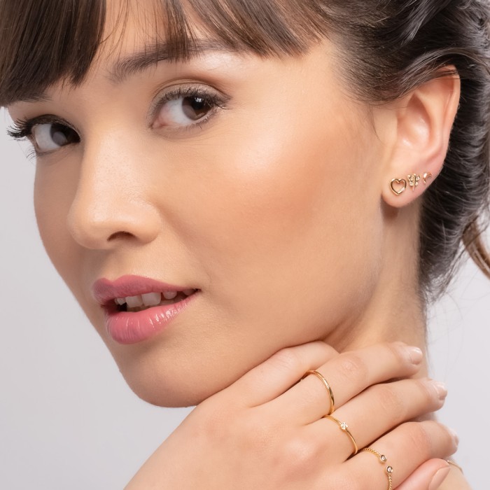 Piercing MARIPOSA in 18kt Gelbgold und Diamanten