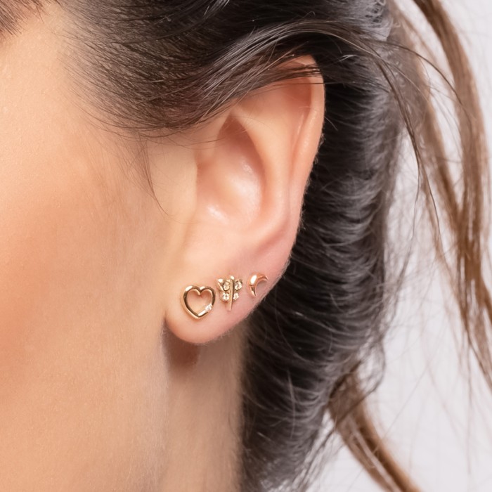 Piercing MARIPOSA in 18Kt yellow Gold and diamonds