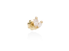 Piercing de Oro 18Kt con diamantes Navette