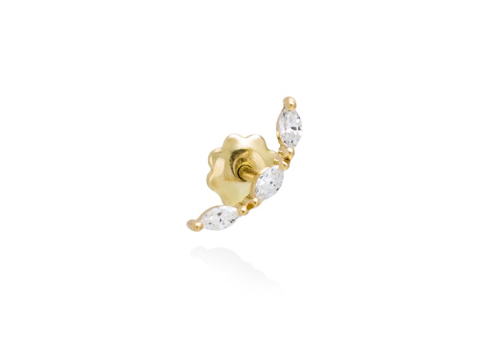Piercing de Oro 18Kt trepador con diamantes