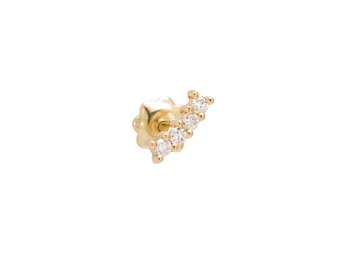 Piercing de Oro 18Kt trepador con diamantes