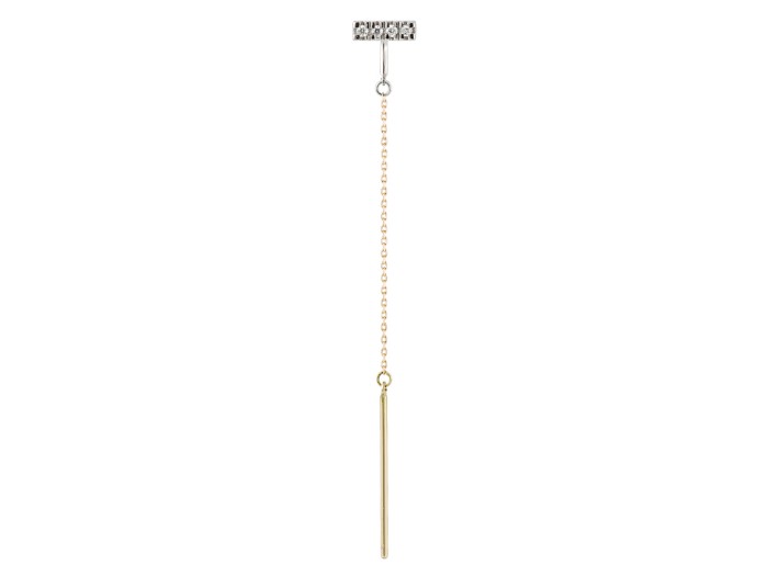 Piercing LONG CADENA in 18Kt Gold and diamonds