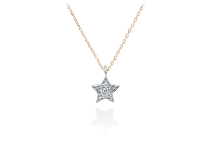 Gargantilla de Oro 18Kt y diamantes estrella