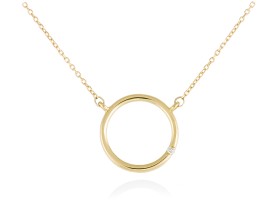 Gargantilla de Oro 18Kt con diamante