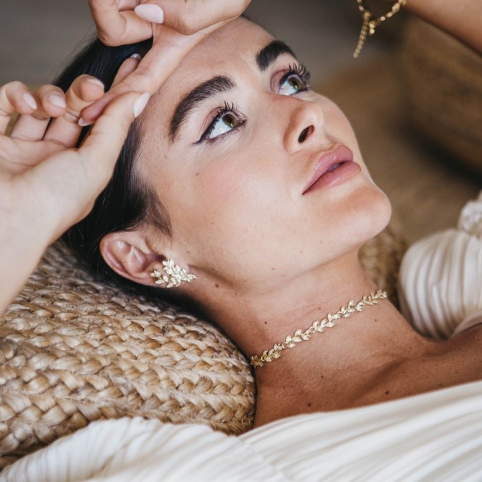 Gargantilla de plata hiedra