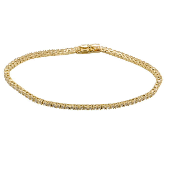 Pulsera de plata riviere fina