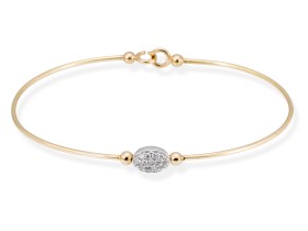 Pulsera  en Oro 18Kt. y diamantes