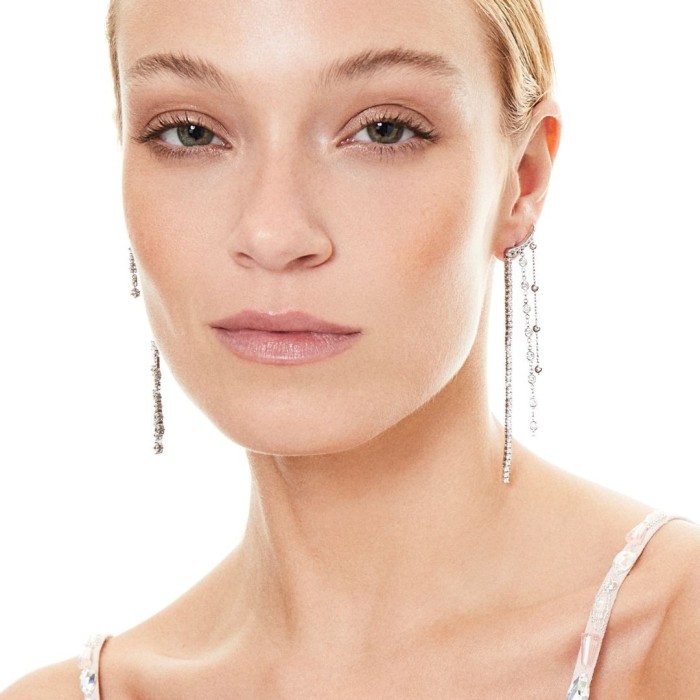 Climber Earring RIVIERE  in silver