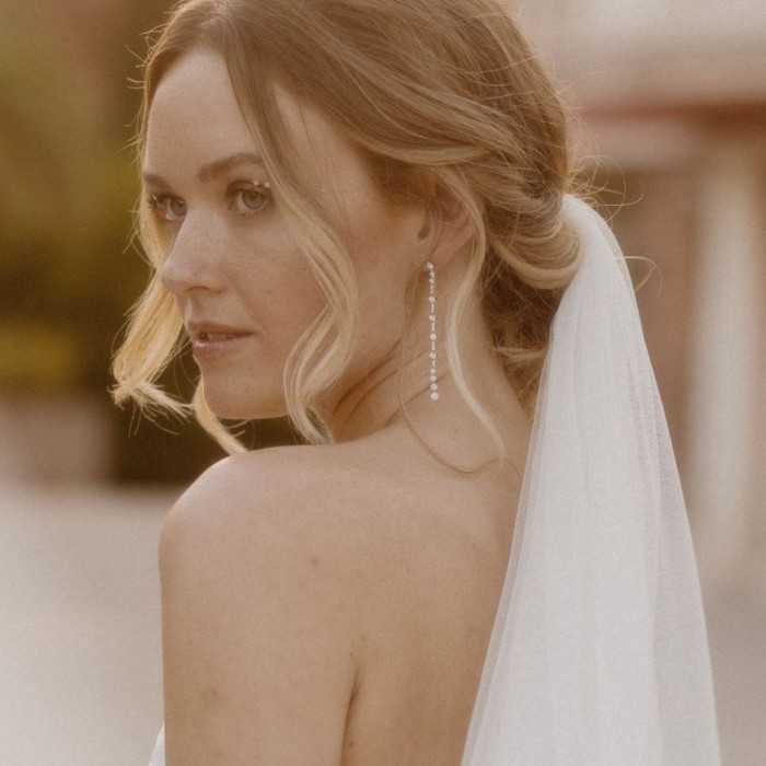 Pendientes de plata riviere largo