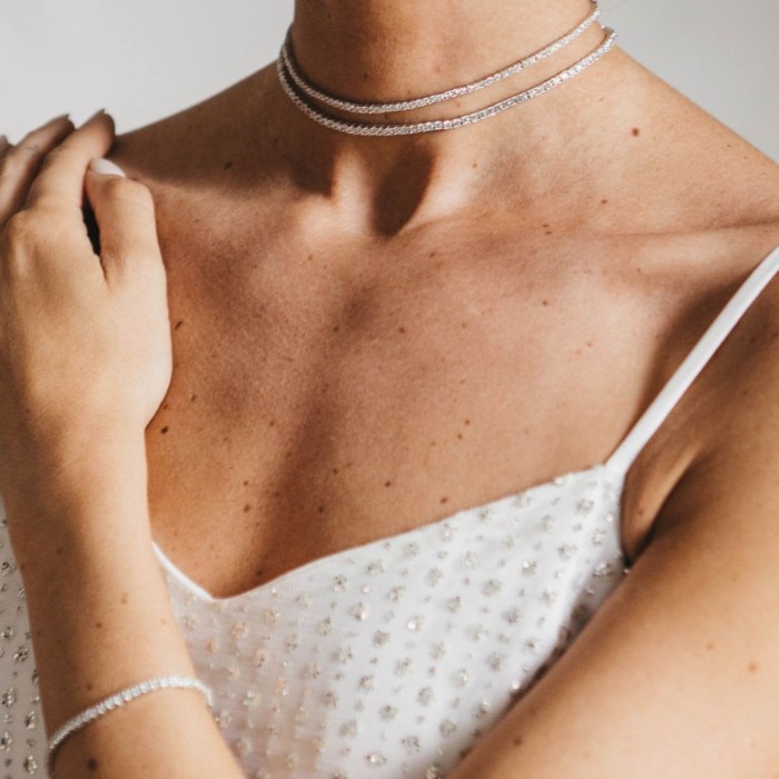 Necklace RIVIERE  in silver