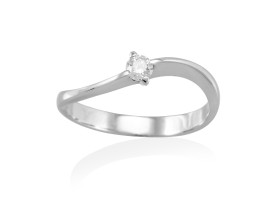 Ring in 18kt Weißgold und Diamanten