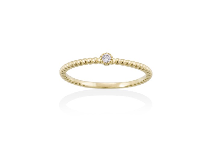 Anillo  en Oro 18Kt. y diamantes