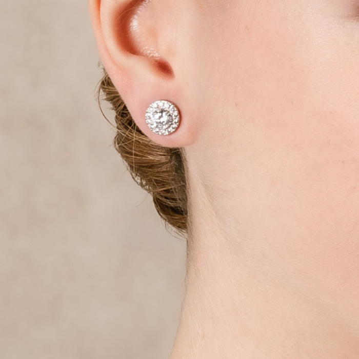 Ohrringe MAUI Weiß in silber